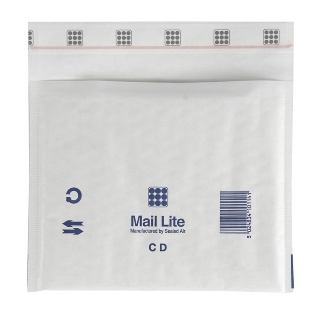Other Boblekonvolutt Mail Lite CD 180x165 mm hvit, 100 stk. Kontorrekvisita,Konvolutter og emballasje