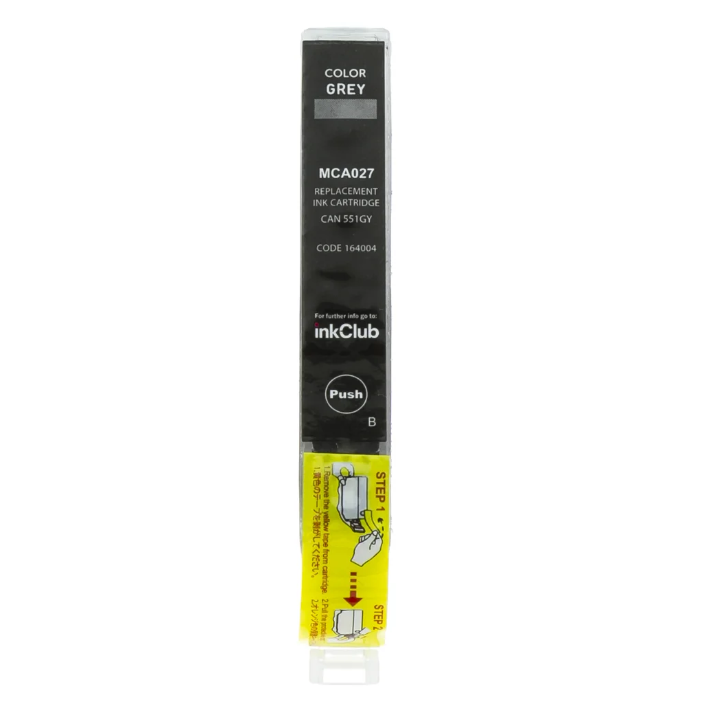 Bläckpatron grå, ersätter Canon CLI-551 GY XL