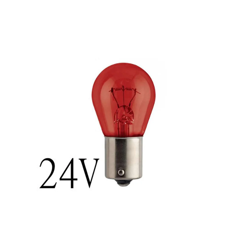 Bosma röd billampa Ba15s 21W 24V