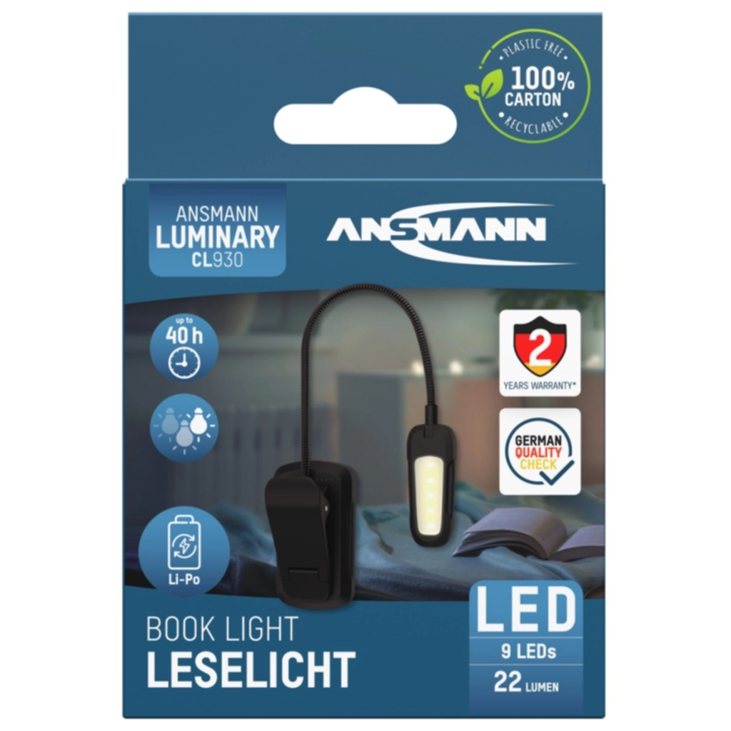 Ansmann Ansmann LED Boklampe Clip