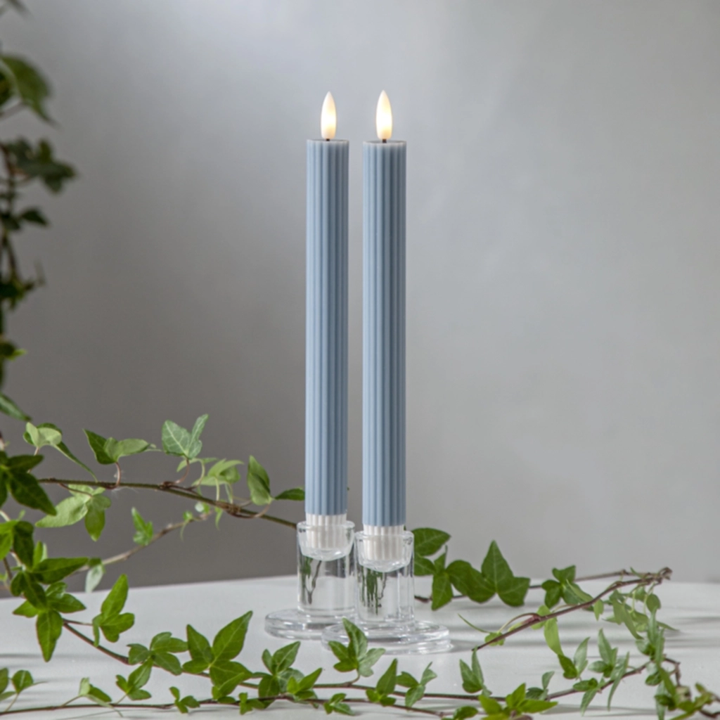LED antikljus blå 2st 25cm