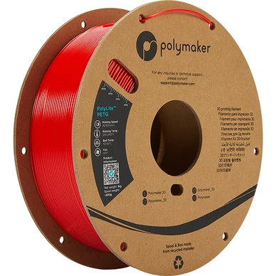 Polymaker Polymaker Polylite PETG 1,75 mm - 1kg Rød 6938936710066 Modsvarer: N/A
