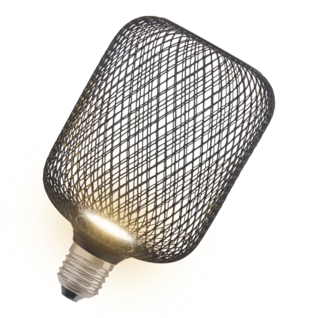 LED Lampa E27 Square Svart 300lm 3,5W/827
